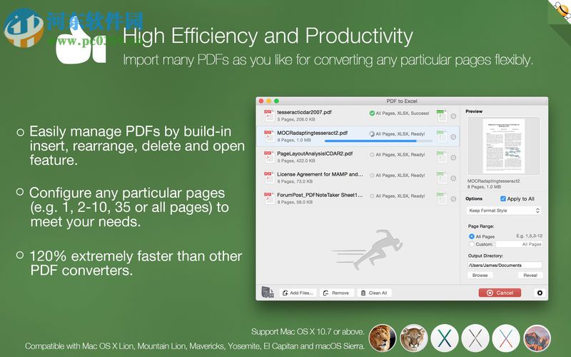 PDF to Excel for Mac(pdf轉(zhuǎn)excel轉(zhuǎn)換器) 1.7 免費(fèi)版