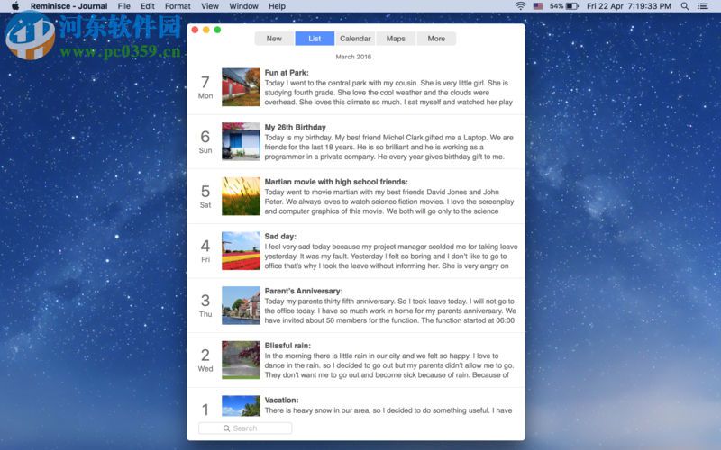 Reminisce for Mac(mac日記軟件) 1.6 官方版