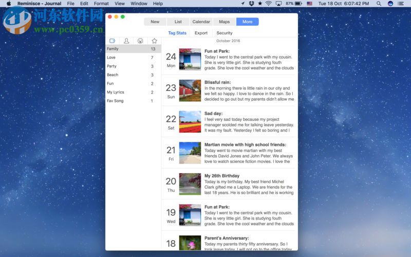 Reminisce for Mac(mac日記軟件) 1.6 官方版