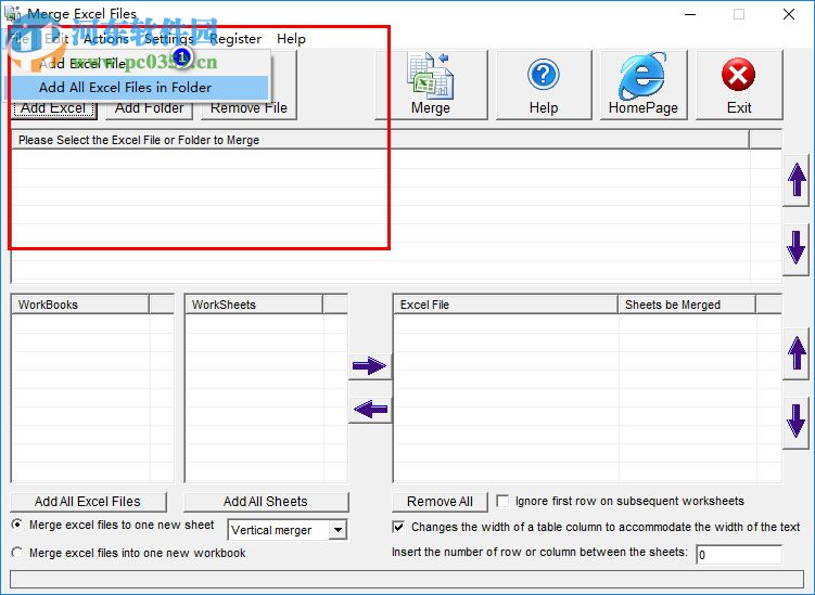 Merge Excel Files(Excel文件合并) 14.9.1 免費(fèi)綠色版