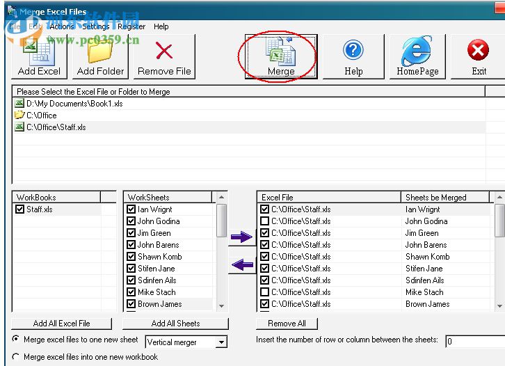 Merge Excel Files(Excel文件合并) 14.9.1 免費(fèi)綠色版