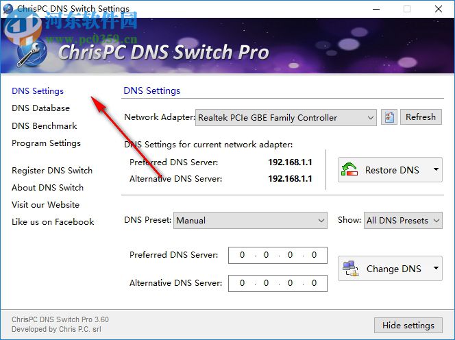 ChrisPC DNS Switch Pro(DNS切換工具) 3.60 免費版