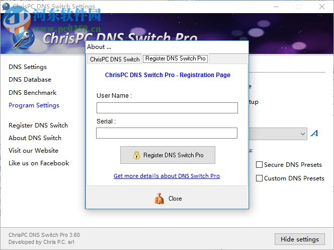 ChrisPC DNS Switch Pro(DNS切換工具) 3.60 免費版