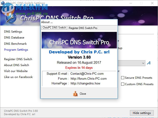 ChrisPC DNS Switch Pro(DNS切換工具) 3.60 免費版