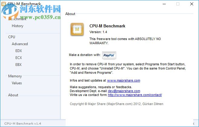 CPU-M Benchmark(CPU性能測評軟件) 1.4 正式版