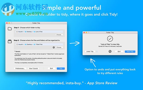 Folder Tidy Mac版下載(桌面文件管理軟件) 2.7.1 免費版