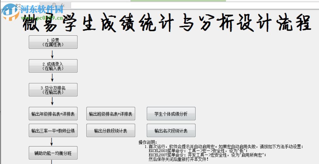 微易學生成績分析統(tǒng)計EXCEL速表 10.08 綠色版