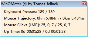 WinOMeter下載(鼠標(biāo)鍵盤點擊次數(shù)統(tǒng)計) 1.5.0 免安裝版