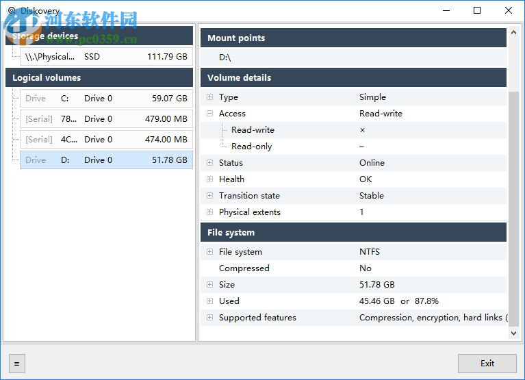 Diskovery(數(shù)據(jù)存儲(chǔ)檢查工具) 0.9.8.1 免費(fèi)版