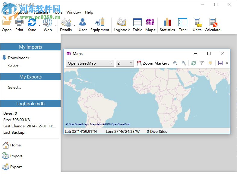 Diving Log(潛水?dāng)?shù)據(jù)分析管理工具) 6.0.12 官方版