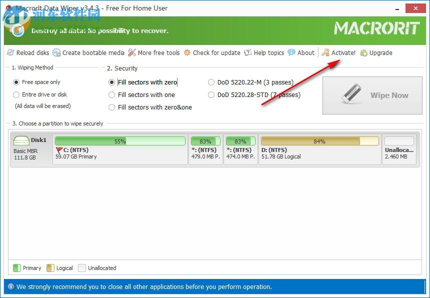 Macrorit Disk Partition Wiper(硬盤格式化工具) 3.4.3 免費(fèi)版