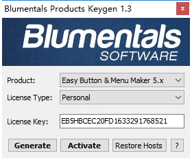 Blumentals通用注冊(cè)機(jī)(Blumentals Products Keygen) 1.3 綠色版