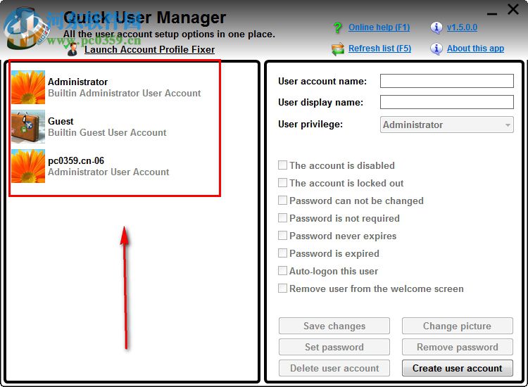 Quick User Manager(快速設(shè)置windows系統(tǒng)賬戶)
