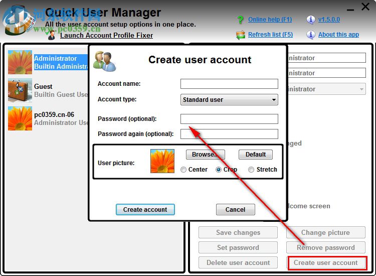 Quick User Manager(快速設(shè)置windows系統(tǒng)賬戶)