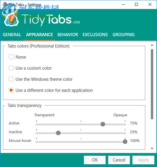 TidyTabs下載(桌面管理工具) 1.3.0 破解版