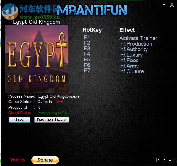 埃及古國(guó)六項(xiàng)修改器下載 v1.0.13d
