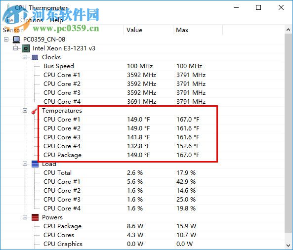 CPU溫度檢測工具(CPU Thermometerl) 1.3 綠色版