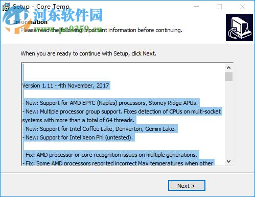 CPU溫控監(jiān)測工具(core temep) 1.12.1 最新綠色版