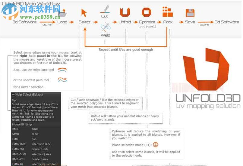 Unfold3D(三維模型展UV軟件) rs/vs 2018.0.45 官方版