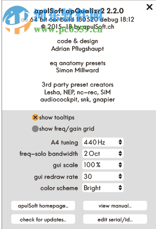 apulSoft apQualizr2下載(音頻插件) 2.2.1 破解版