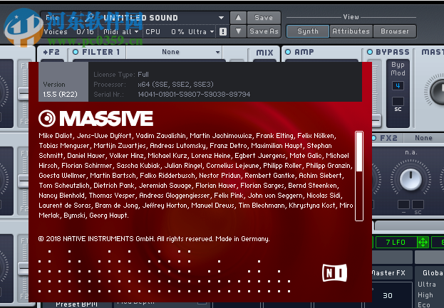 Native Instruments Massive(MASSIVE合成器) 1.5.5 破解版