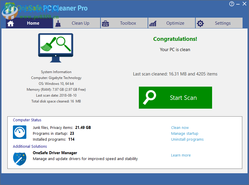 OneSafe PC Cleaner(系統(tǒng)清理)