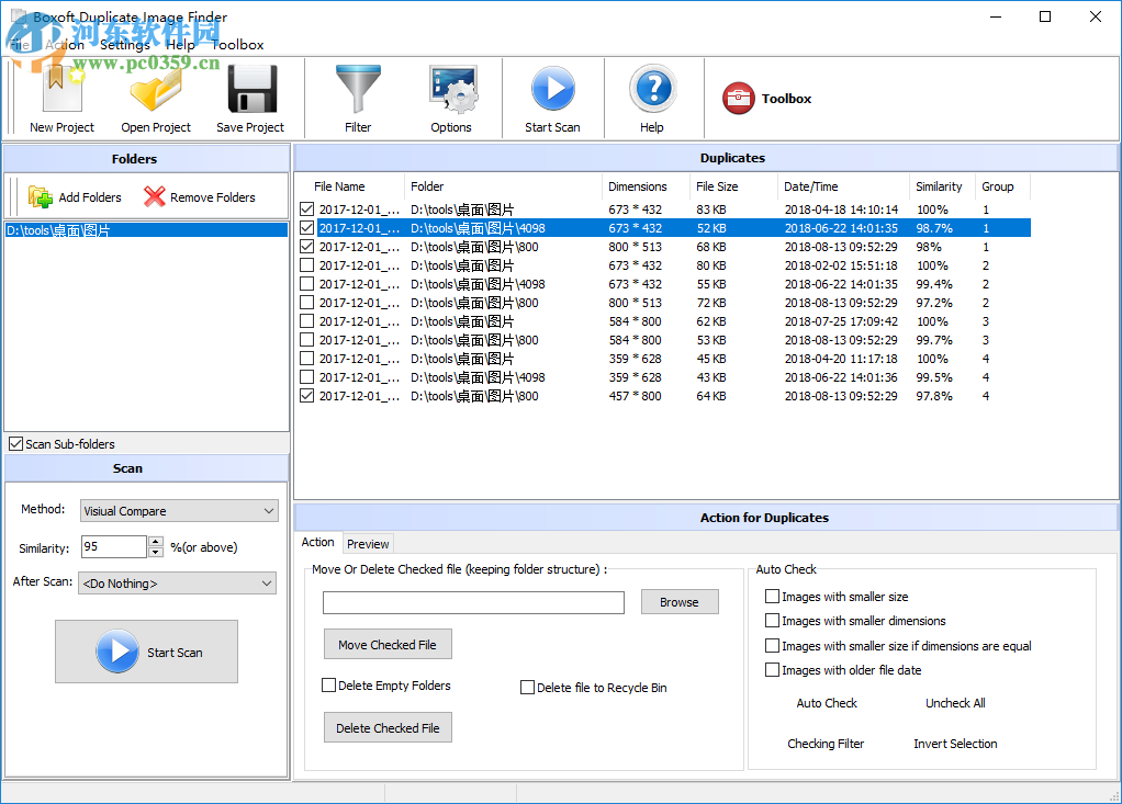 Boxoft Duplicate Image Finder(圖片重復查找軟件) 1.0 官方版