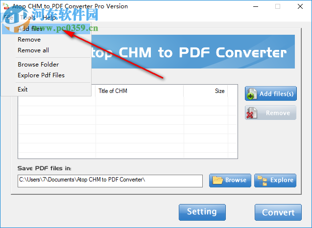 CHM轉(zhuǎn)PDF(Atop CHM to PDF Converter) 2.1 綠色免費版