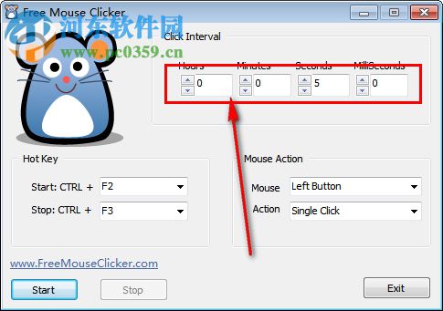 Free Mouse Clicker(鼠標重復點擊軟件) 1.0.0.0 官方綠色版