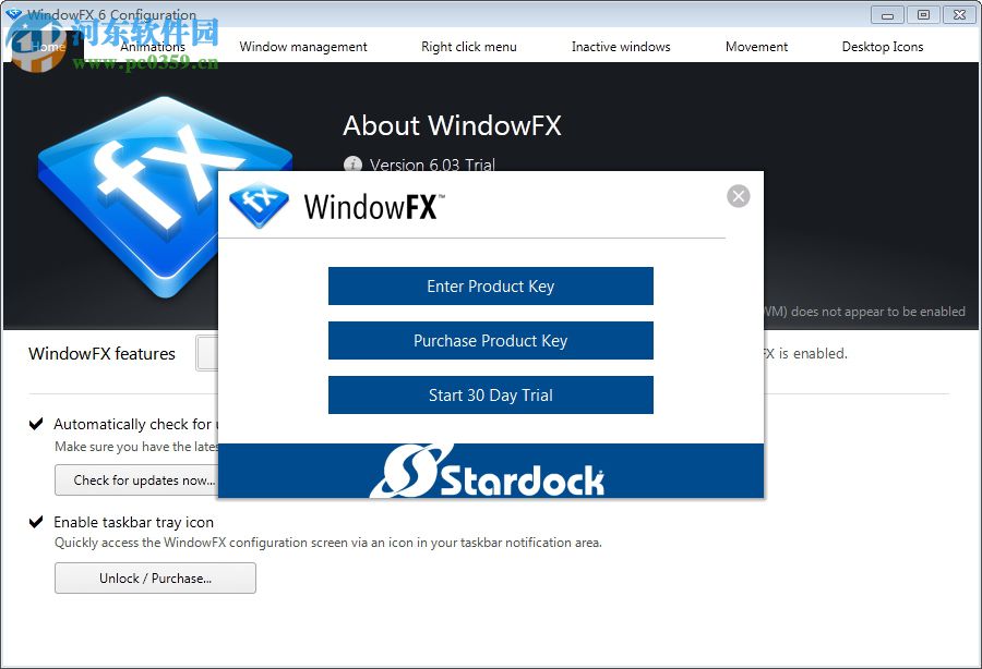 Stardock WindowFX(窗口特效軟件) 6.02 免費(fèi)版