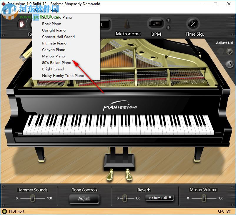 Acoustica Pianissimo(電腦模擬三角鋼琴軟件) 1.013 破解版