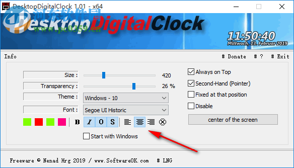 DesktopDigitalClock(桌面數(shù)字時鐘)