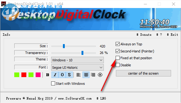 DesktopDigitalClock(桌面數(shù)字時鐘)