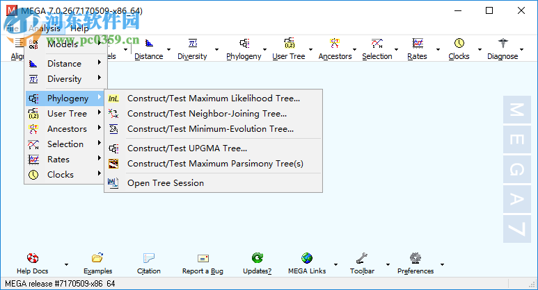 MEGA(分子進(jìn)化遺傳分析軟件) 7.0.26 官方版