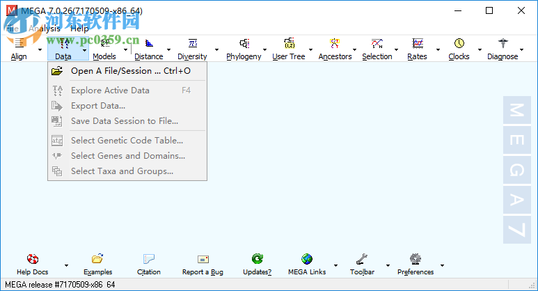 MEGA(分子進(jìn)化遺傳分析軟件) 7.0.26 官方版