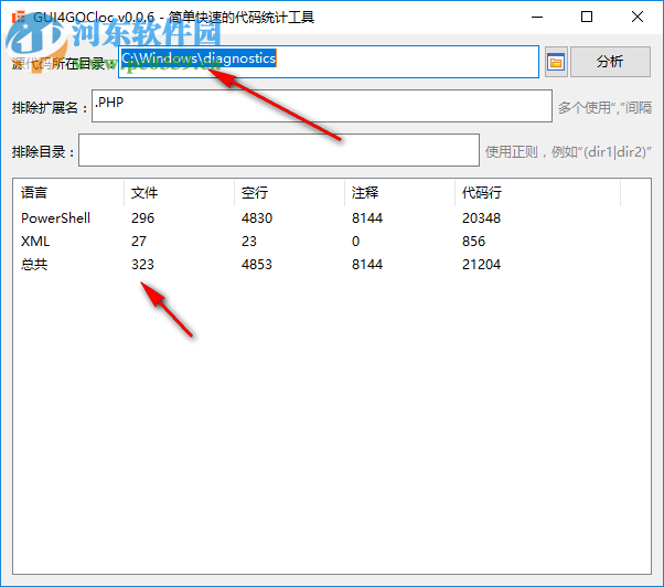 GUI4GOCloc(代碼統(tǒng)計(jì)工具) 0.0.6 免費(fèi)版