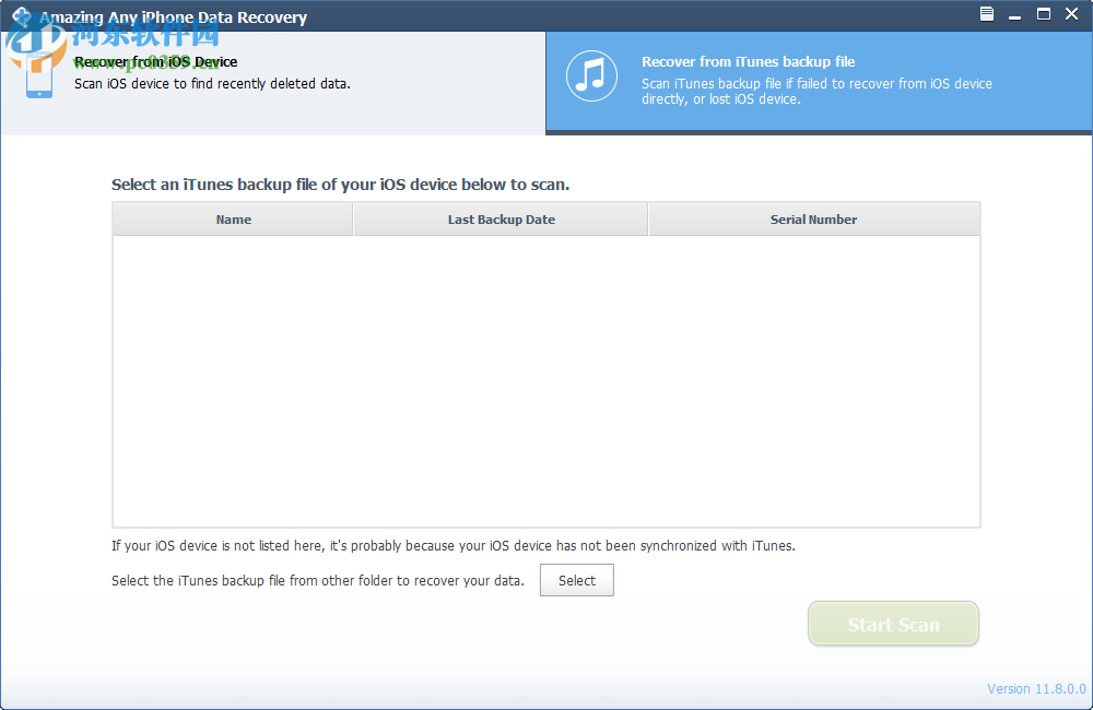 Amazing Any iPhone Data Recovery(蘋果手機(jī)數(shù)據(jù)恢復(fù)) 11.8 官方版