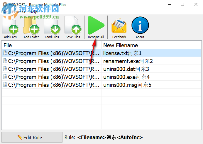 Rename Multiple Files(批量重命名工具) 1.3 免費(fèi)版