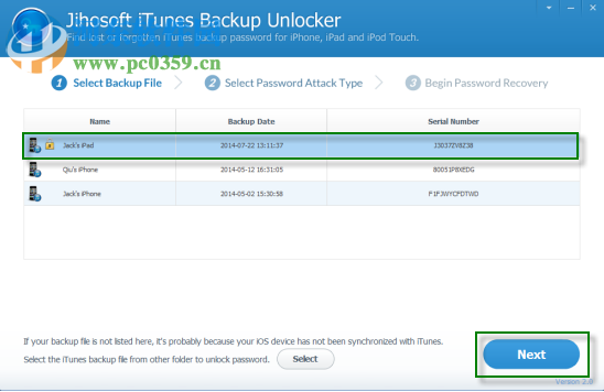 Jihosoft iTunes Backup Unlocker(iTunes備份解鎖器) 3.0.4.0 官方版