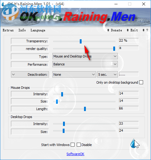 OK.It's.Raining.Men(屏幕雨滴特效工具) 1.02 綠色版