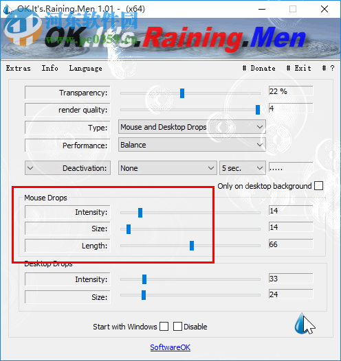 OK.It's.Raining.Men(屏幕雨滴特效工具) 1.02 綠色版