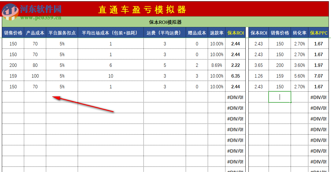 直通車盈虧模擬器 1.0 免費版