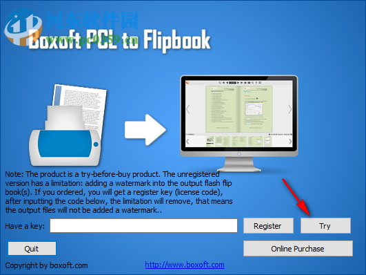 Boxoft PCL to Flipbook(翻頁書制作工具) 1.0 官方版