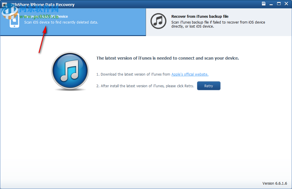 7thShare iPhone Data Recovery(蘋果數(shù)據(jù)恢復軟件) 6.6.1.6 官方版