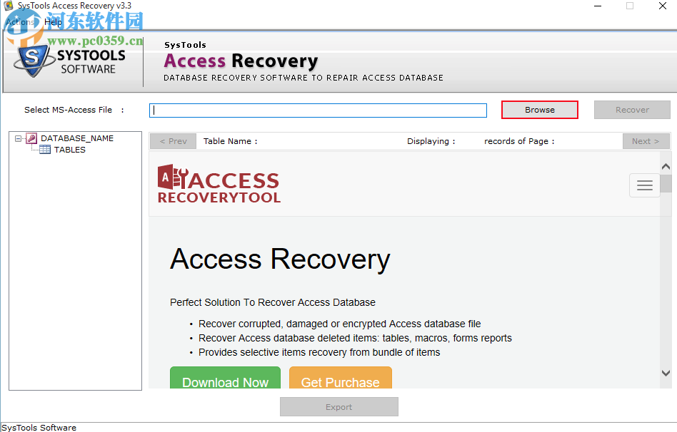 Access數(shù)據(jù)庫恢復(fù)軟件(SysTools Access recovery) 3.3 官方版