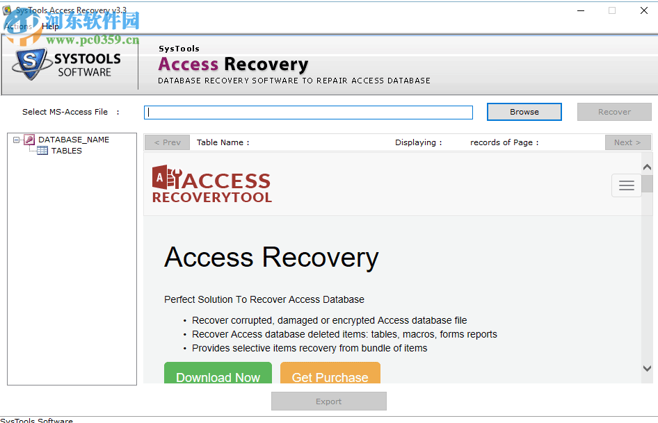 Access數(shù)據(jù)庫恢復(fù)軟件(SysTools Access recovery) 3.3 官方版