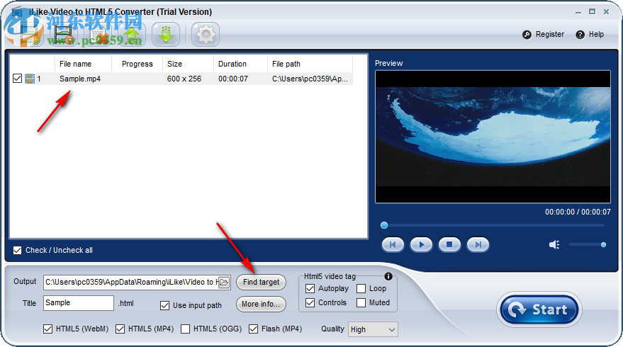 iLike Video to HTML5 Converter 1.7 官方版