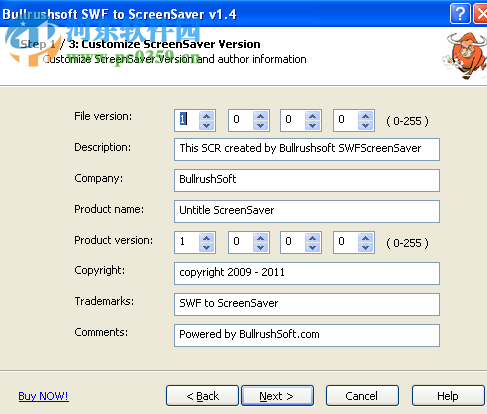 BullrushSoft SWF to ScreenSaver(SWF轉(zhuǎn)屏幕保護工具) 1.72 中文版