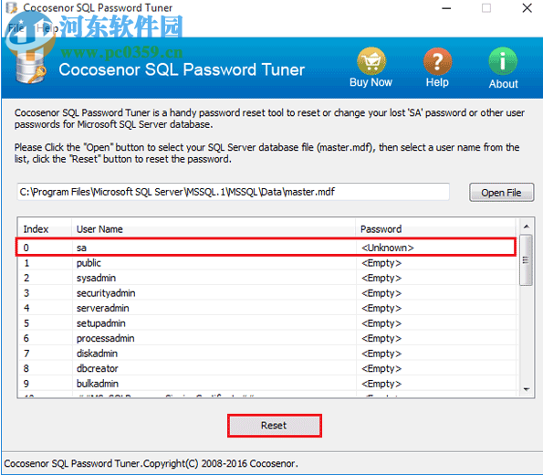 Cocosenor SQL Password Tuner(SQL密碼恢復(fù)工具) 3.1.0 官方版