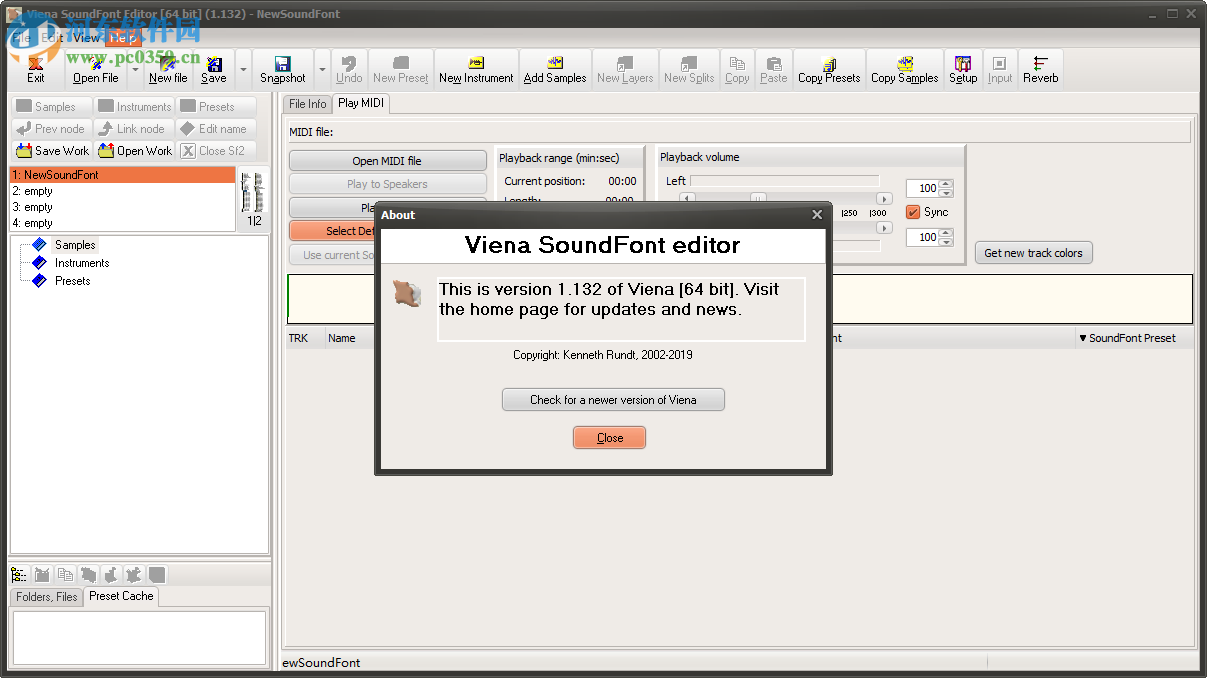 Viena SoundFont Editor(音頻采樣收集) 1.132 官方版